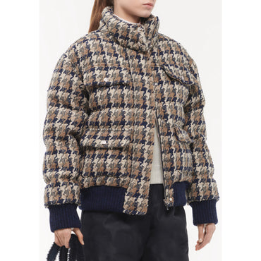 Fantasy Tweed Blouson - Beige/Brown/Navy/Khaki