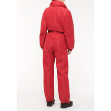Woven Jacquard Jump Suit - Red