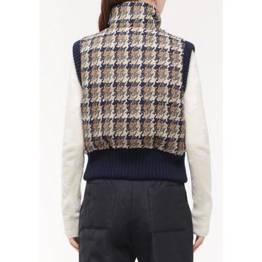 Fantasy Tweed Vest - Beige/Brown/Navy/Khaki