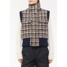 Fantasy Tweed Vest - Beige/Brown/Navy/Khaki