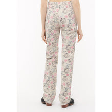 Printed Denim Jeans - White/Black/Pink/Blue