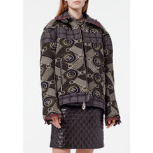 Wool/Polyamide Blouson - Khaki/Black/White