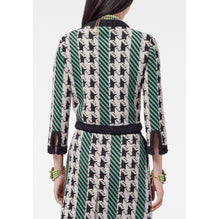 Wool/Cashmere Jacket - Black/Ecru/Green