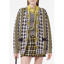 Wool/Cashmere Jacket - Black/Ecru/Yellow