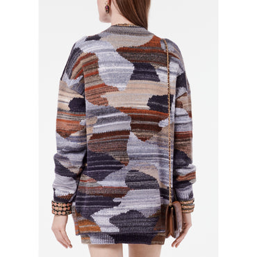 Wool/Cashmere Cardigan - Grey/Brown/Anthracite