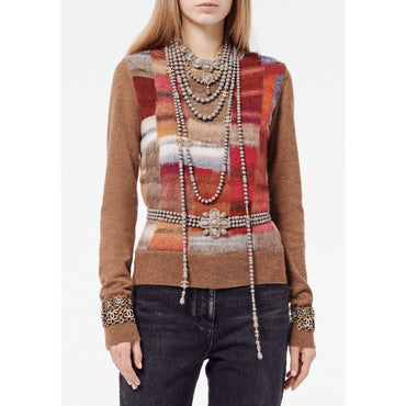 Cashmere/Wool Pullover - Multicolor/Brown
