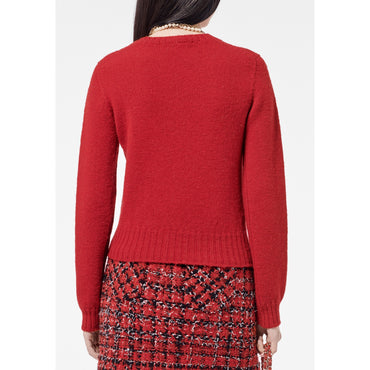 Wool/Tweed Pullover - Red