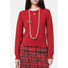 Wool/Tweed Pullover - Red