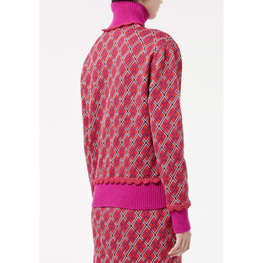 Silk Blouson - Fuchsia/Red