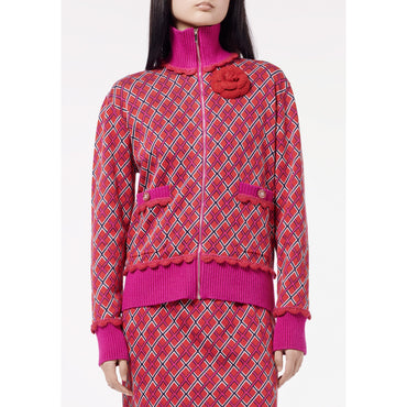 Silk Blouson - Fuchsia/Red