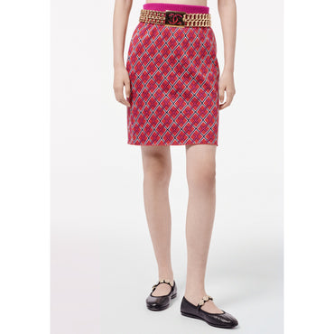 Silk Skirt - Fuchsia/Red