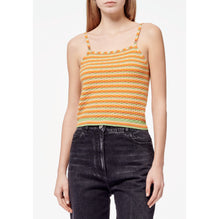 Cashmere Knit Top - Grn/Ora/Drk Yel/Pin