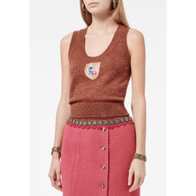 Cashmere Knit Top -  Orange