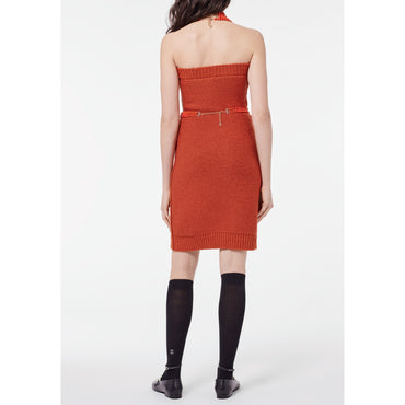 Wool Dress -  Orange