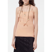 Cotton Knit Top -  Orange