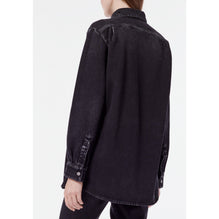 Washed Denim Blouse - Black