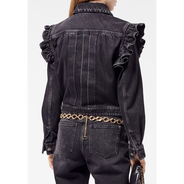 Washed Denim Vest - Black