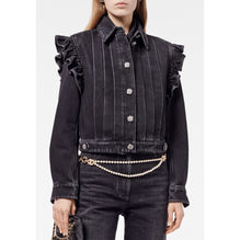 Washed Denim Vest - Black