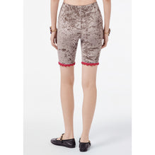 Velvet Jersey Shorts - Brown/Burgundy