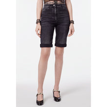 Washed Denim Bermudas - Black