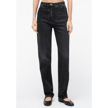 Washed Denim Jeans - Black
