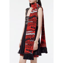 Cotton/Cashmere Scarf - Red/Black/White