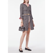 Fantasy Cotton Tweed Coat - Bck/White/Golden/Pink