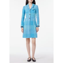 Fantasy Wool Tweed Coat - Blue/Turquoise