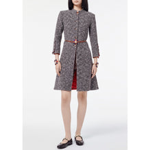Fantasy Tweed Coat - Grey/White/Black