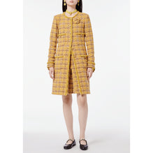 Fantasy Wool Tweed Coat - Yellow/Ocher/Beige/Ecru