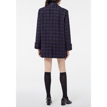 Iridescent Fantasy Tweed Caban - Navy/Black/White