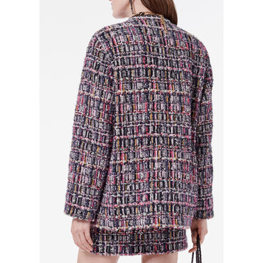 Fantasy Cotton Tweed Jacket - Navy/Pink/Yellow/Ecru/Grn