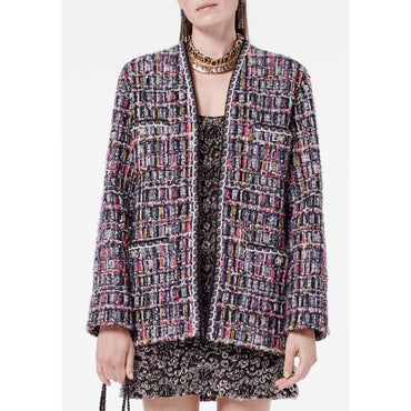 Fantasy Cotton Tweed Jacket - Navy/Pink/Yellow/Ecru/Grn