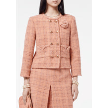 Fantasy Wool Tweed Jacket - Ora/Drk Ora/Beige