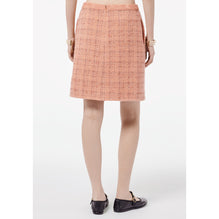 Fantasy Wool Tweed Skirt - Ora/Drk Ora/Beige