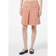 Fantasy Wool Tweed Skirt - Ora/Drk Ora/Beige