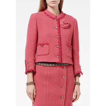Wool Tweed Jacket - Pink