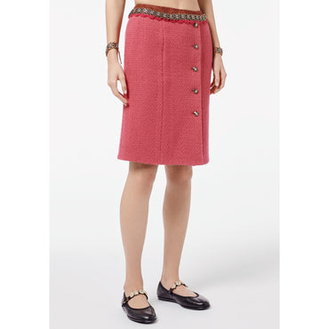 Wool Tweed Skirt - Pink