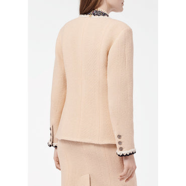 Wool Tweed Jacket -  Pink