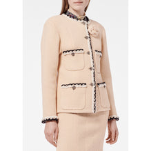 Wool Tweed Jacket -  Pink