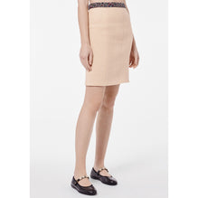 Wool Tweed Skirt -  Pink