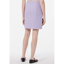 Iridescent Wool Tweed Skirt -  Purple