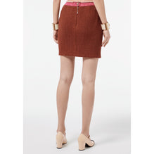 Wool Tweed Skirt - Brown