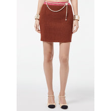 Wool Tweed Skirt - Brown