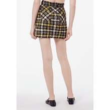 Fantasy Tweed Skirt - Black/Yellow/White