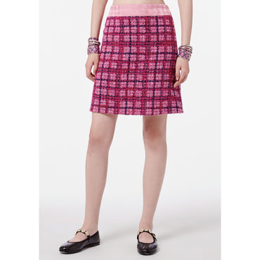 Fantasy Tweed Skirt - Pin/Fuch/Navy/Bck