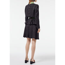 Silk Jacquard Dress - Black