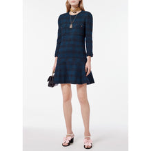 Wool Tweed Dress - Green/Black