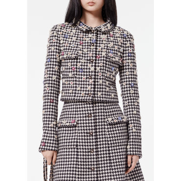 Fantasy Wool Cloth Jacket - White/Black