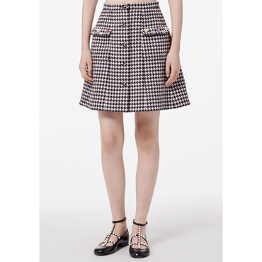 Fantasy Wool Cloth Skirt - White/Black